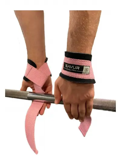 Fitness Wrist Strap - Ağırlık Kaldırma Kayışı Pembe