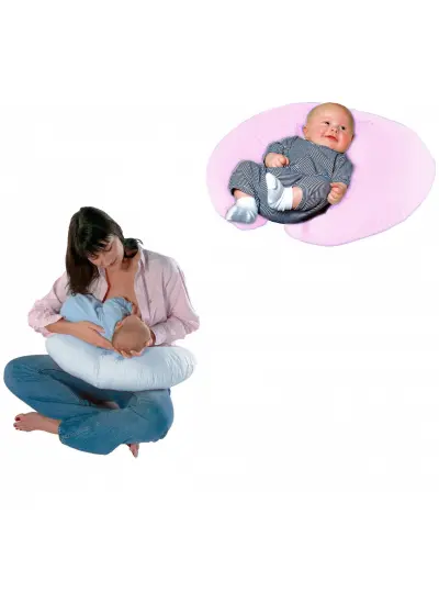 Sema Baby Emzirme ve Bebek Destek Minderi - Mavi Fiyonk