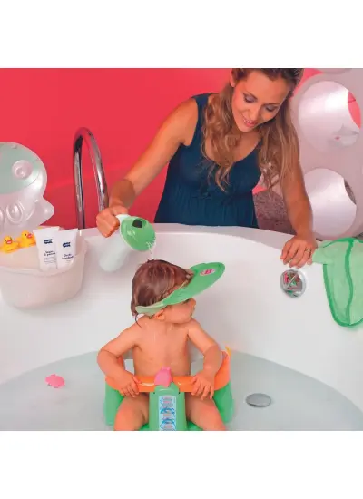 OkBaby Crab Banyo Oturağı & Bebek Duşu & Hippo Banyo Siperliği / A.Gri