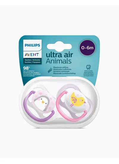 Philips Avent Ultra Air Animals 2li Emzik 0-6 Ay - Kız