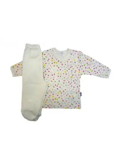 Sema Baby Bebek Pijama Takımı 0-3 Ay - Krem