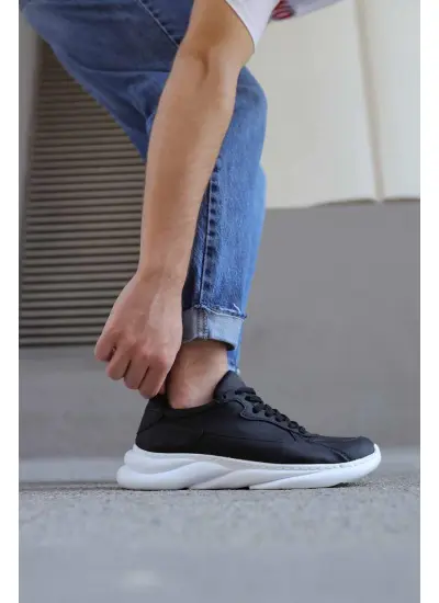 Knack Sneakers Ayakkabı 065 Siyah (Beyaz Taban)