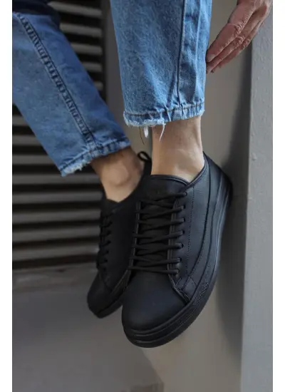 Knack Sneakers Ayakkabı 010 Siyah (Siyah Taban)