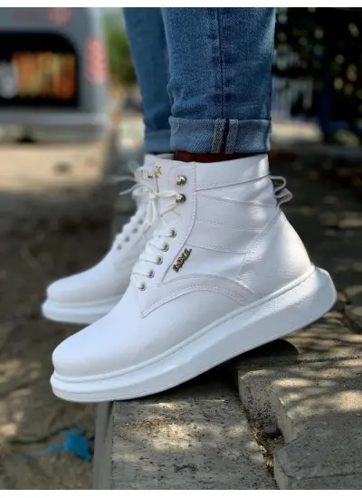 Knack Yüksek Taban Ayakkabı B-404 Beyaz