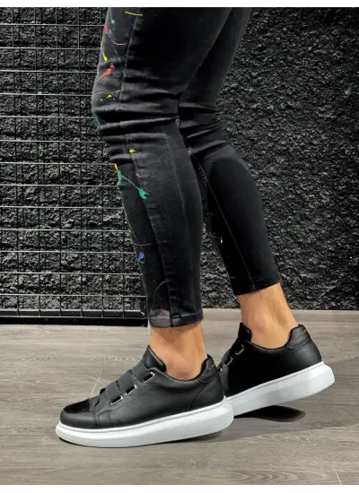 Knack Sneakers Ayakkabı 888 Siyah (Beyaz Taban)